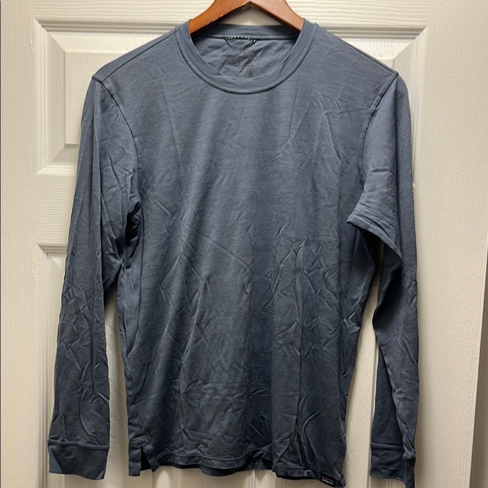 Patagonia Men's Slate Gray Capilene Cool Merino Long Sleeve Shirt